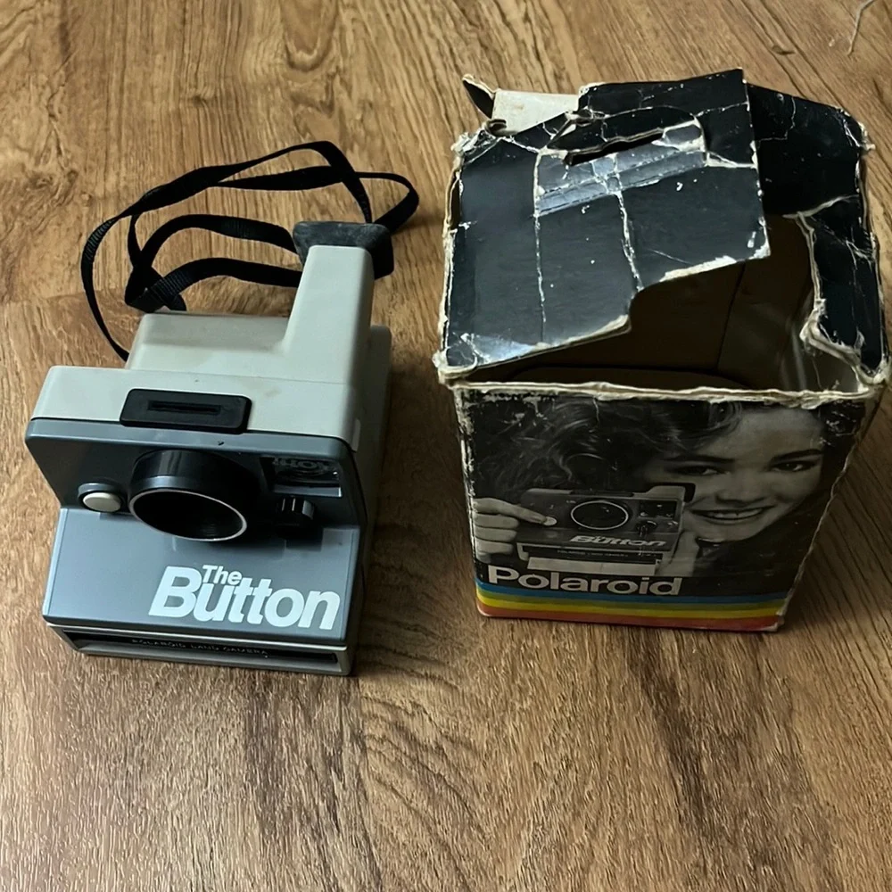 Vintage Polaroid The Button Instant Camera with box